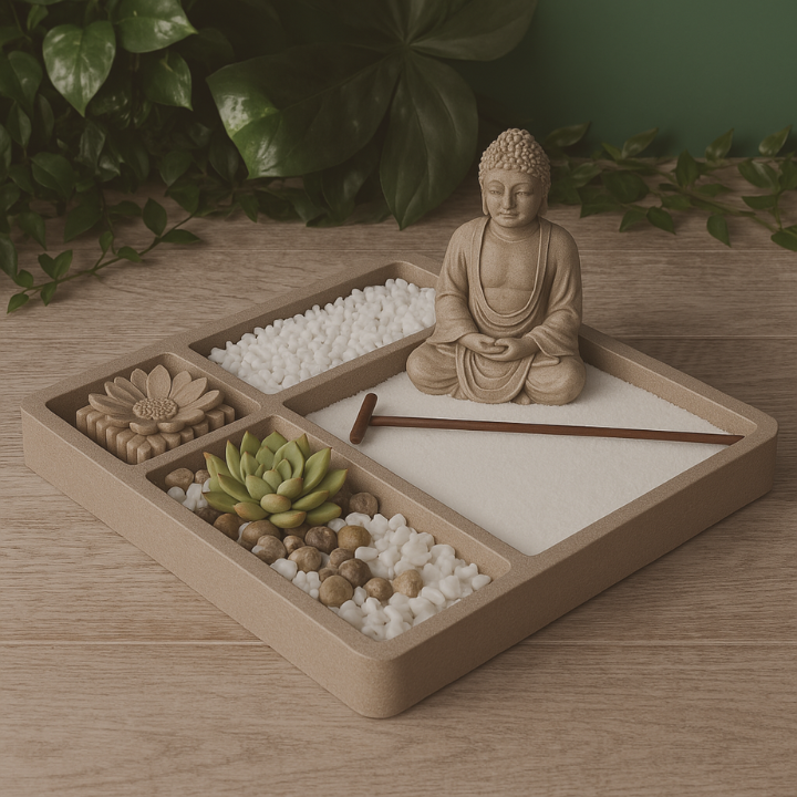 Un piccolo giardino zen da interni
