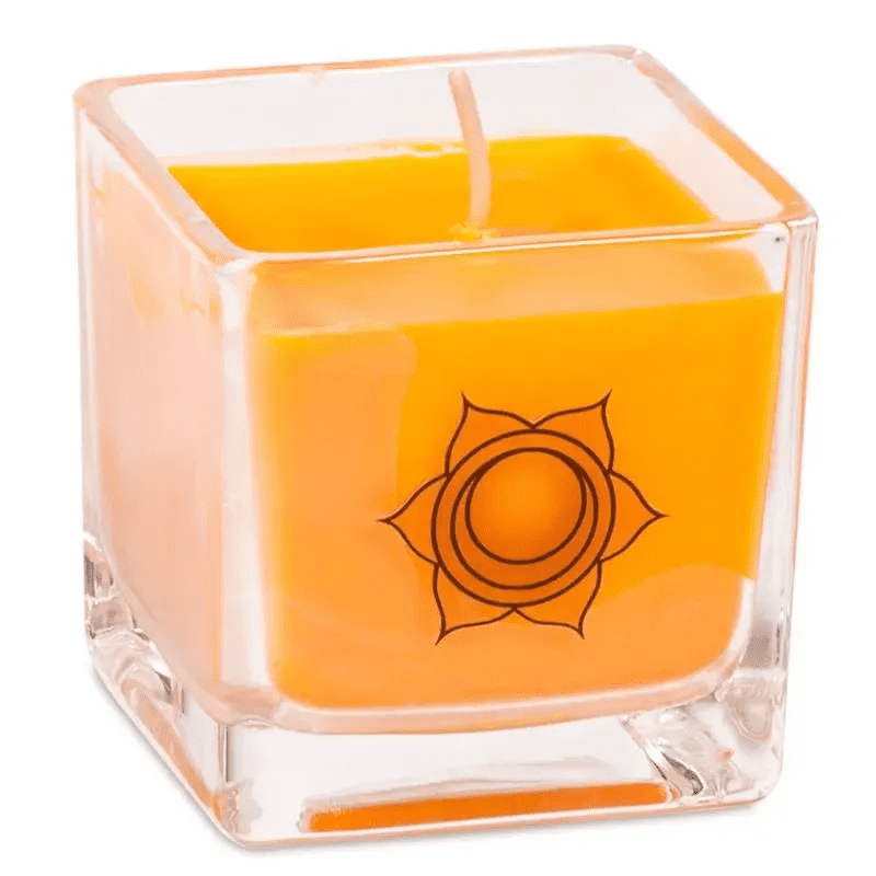 Candela Profumata in Cera di Colza Naturale - Migliora il 2° Chakra