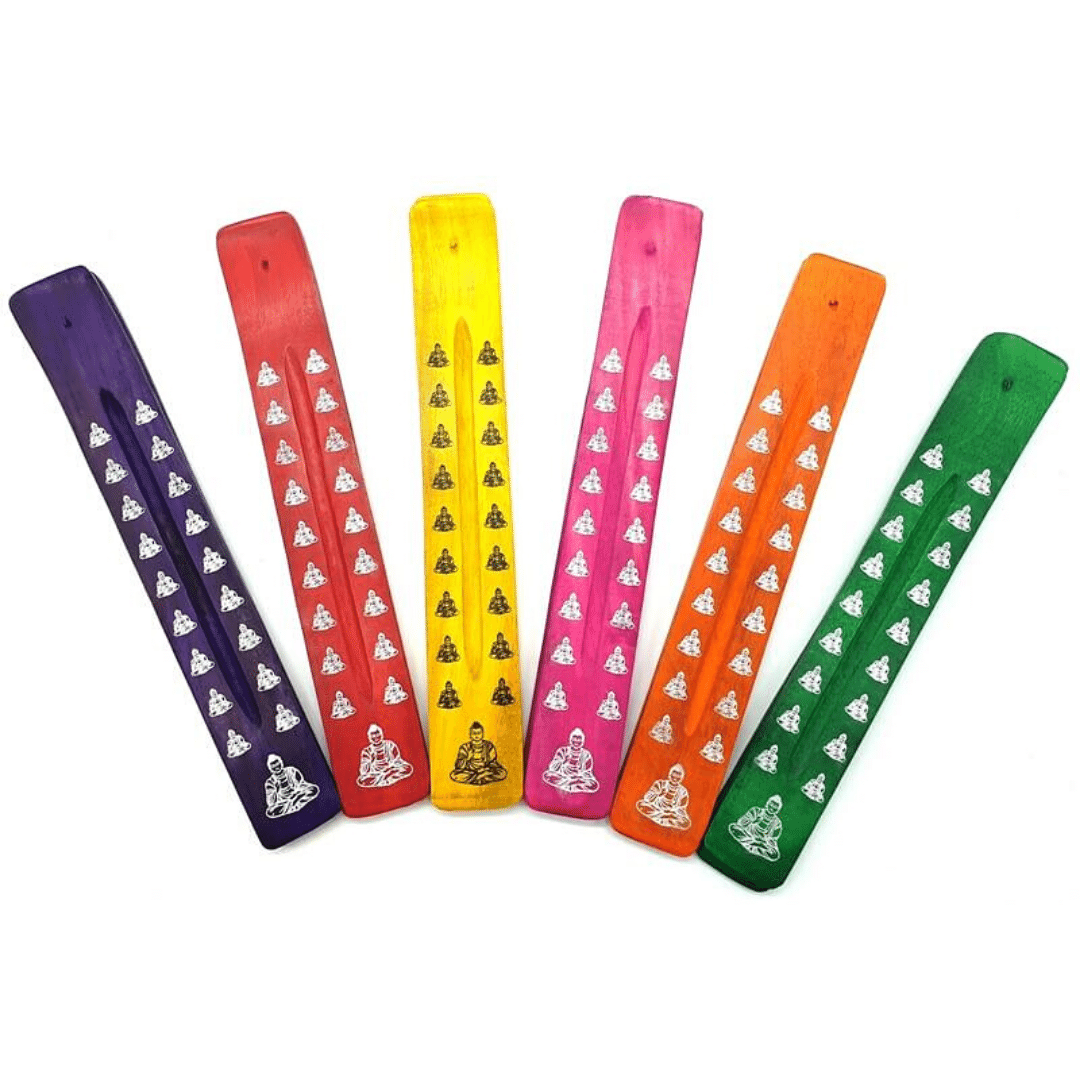 Porta incenso in legno colorato