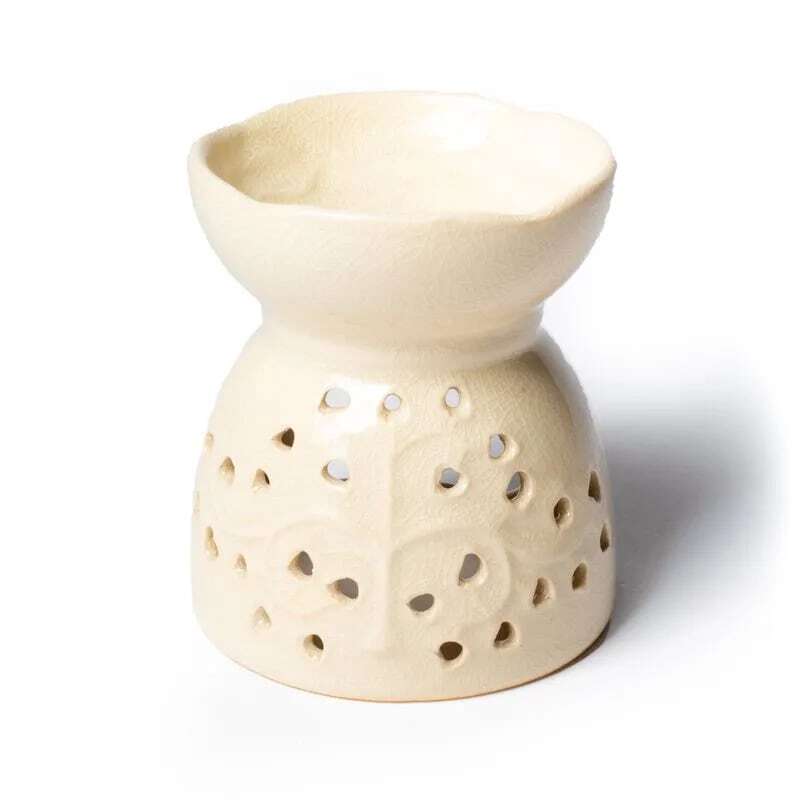 Bruciatore di Oli Essenziali in Ceramica - Albero della Vita