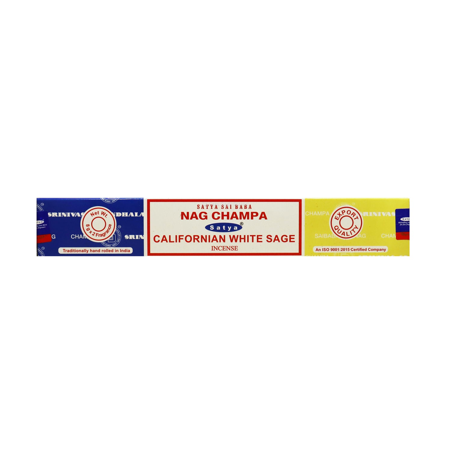 Nag Champa e Salvia Bianca Californiana - Bastoncini d'incenso - Satya Sai Baba - 16g