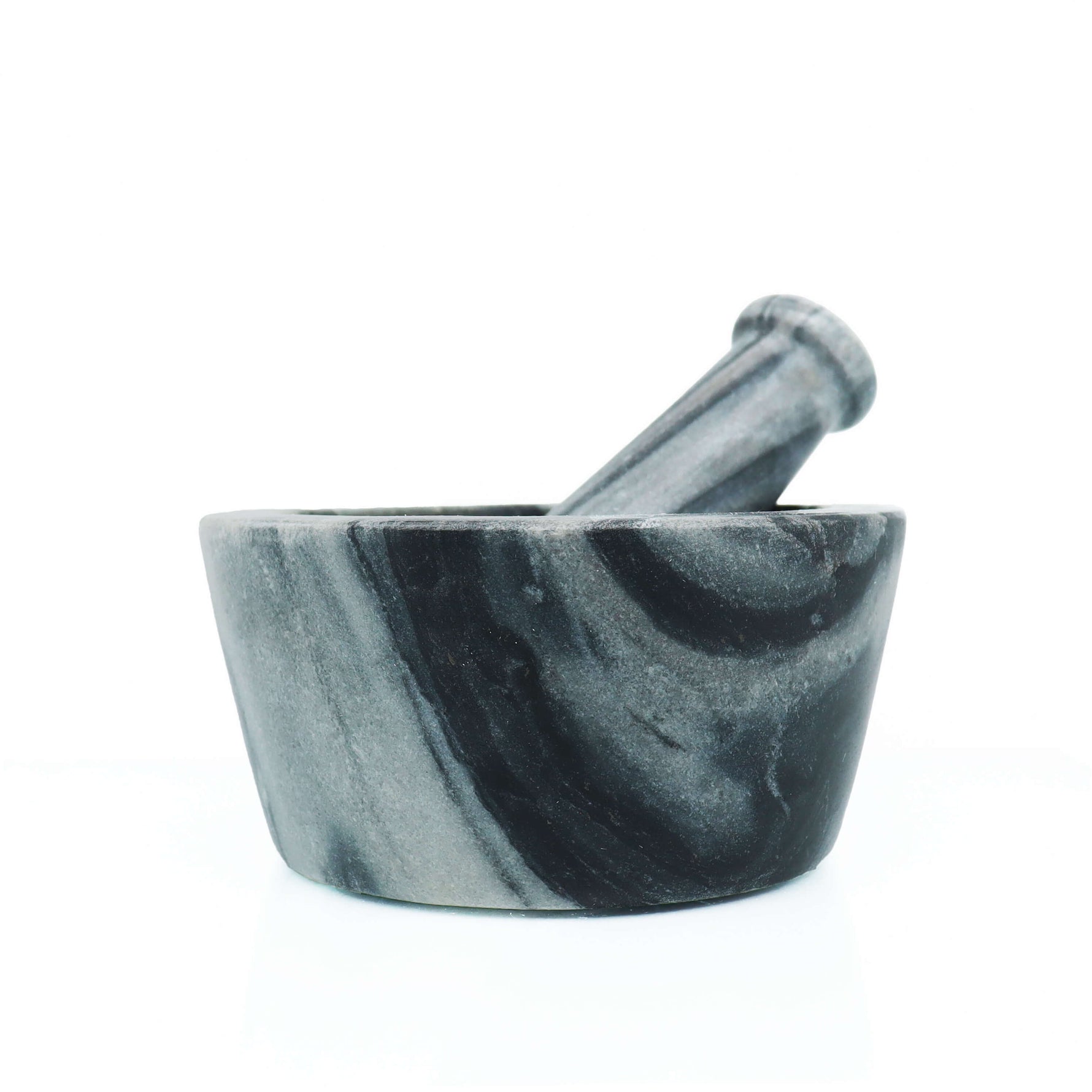 Mortaio con pestello in marmo Zebra - Diametro 13cm