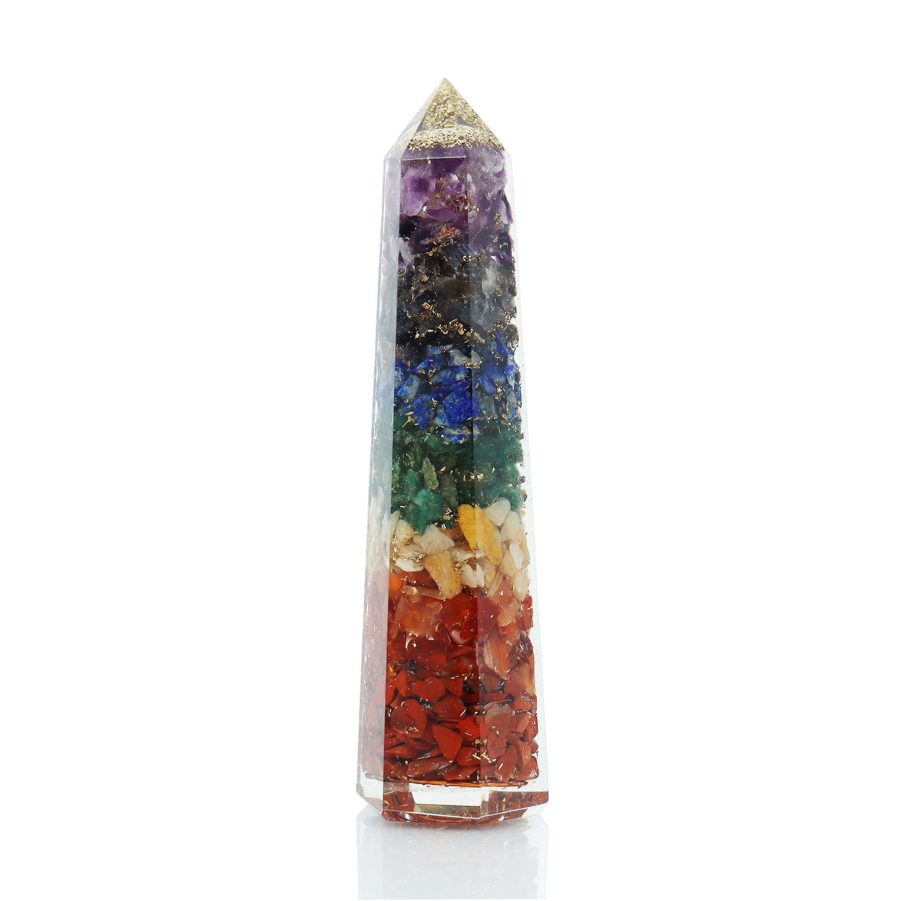 Obelisco in Orgonite - Pietre dei 7 Chakra