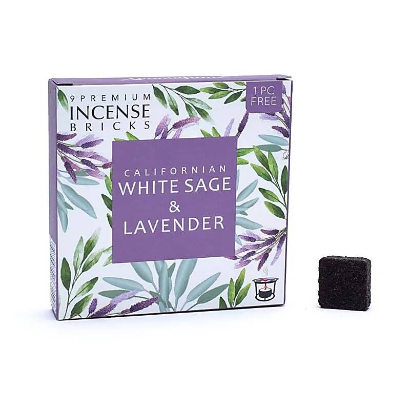 Salvia bianca e Lavanda - Mattoncini di incenso - Aromafume - 9 Pezzi