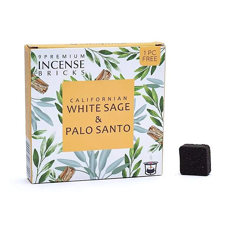 Salvia bianca e Palo Santo - Mattoncini di incenso - Aromafume - 9 Pezzi