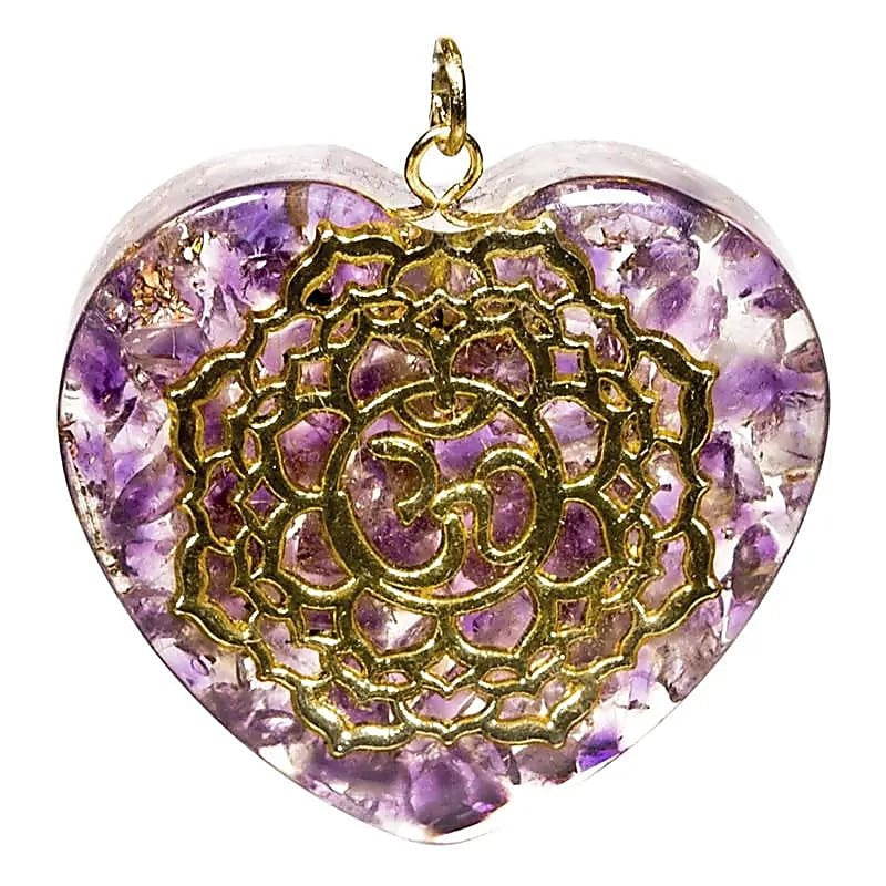 Ciondolo in Orgonite settimo Chakra - Cuore