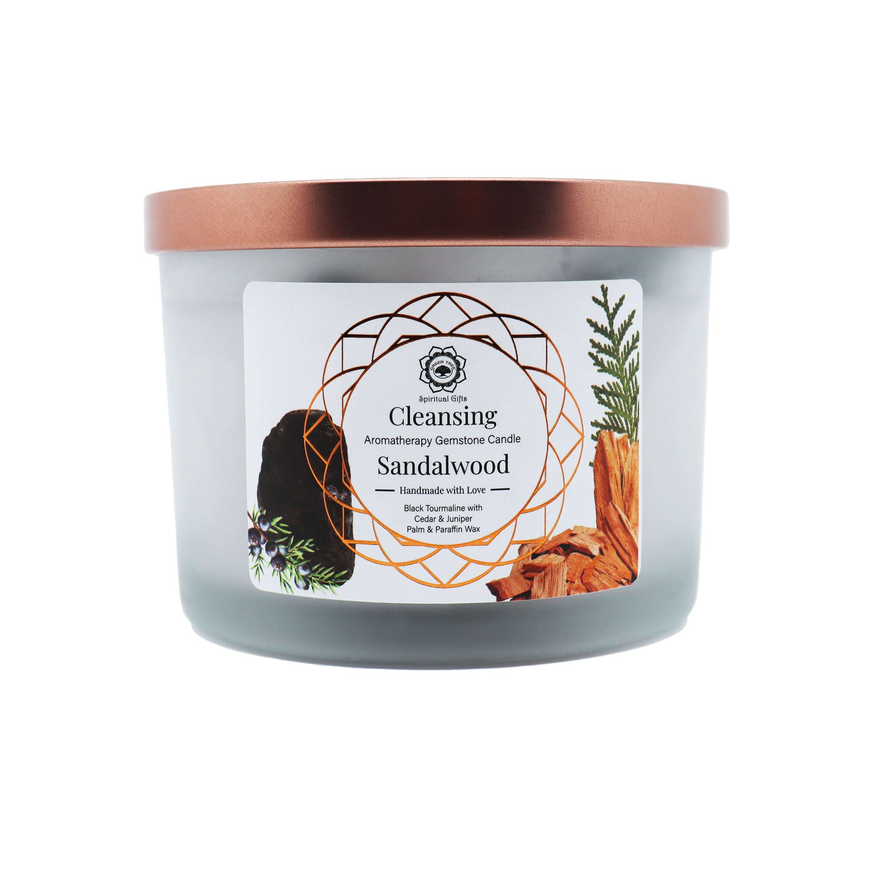 Sandalo e Tormalina - Candela Profumata Artigianale - 256g