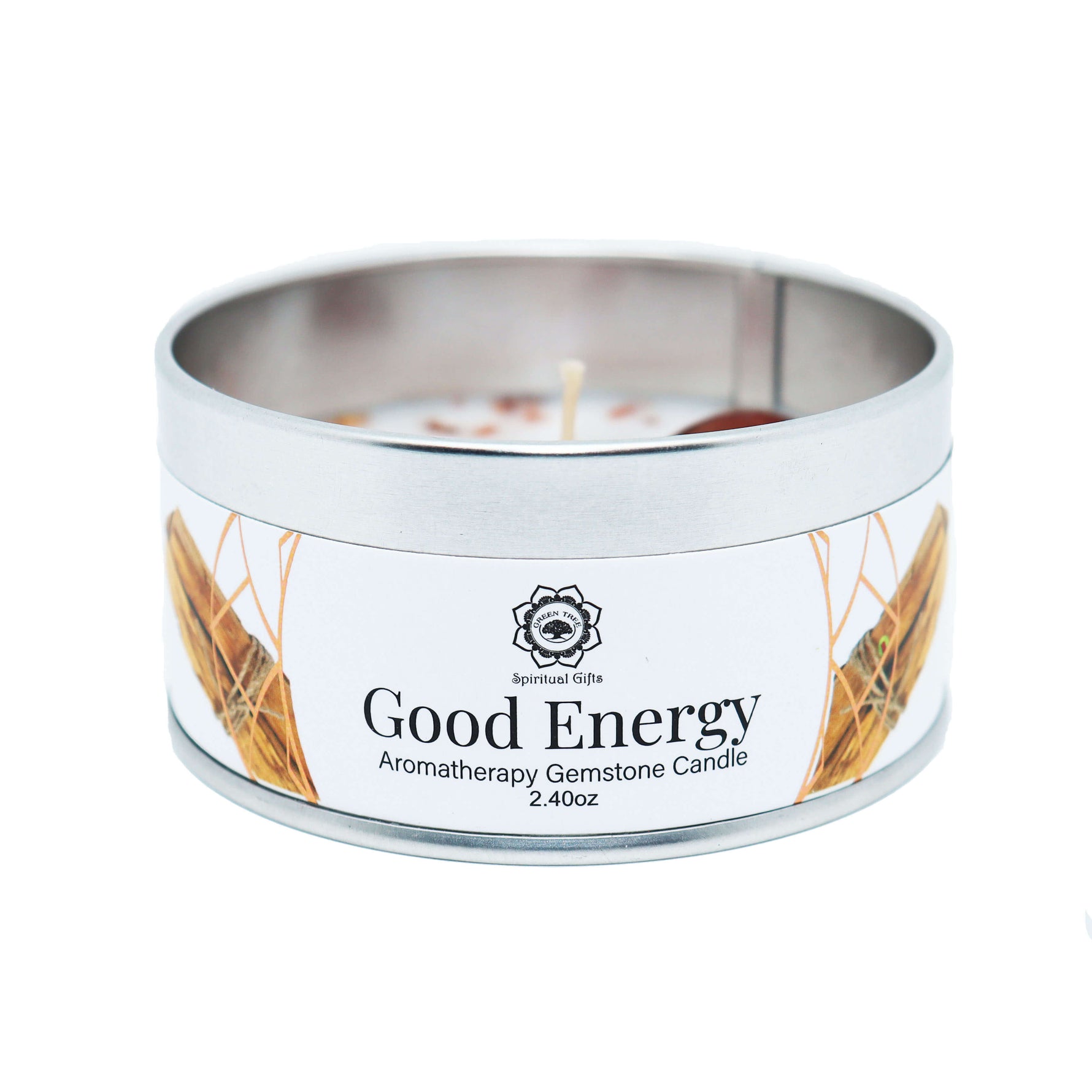 Candela Profumata Artigianale - Palo Santo e Corniola