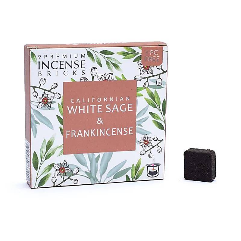 Salvia bianca e Incenso - Mattoncini di incenso - Aromafume - 9 Pezzi