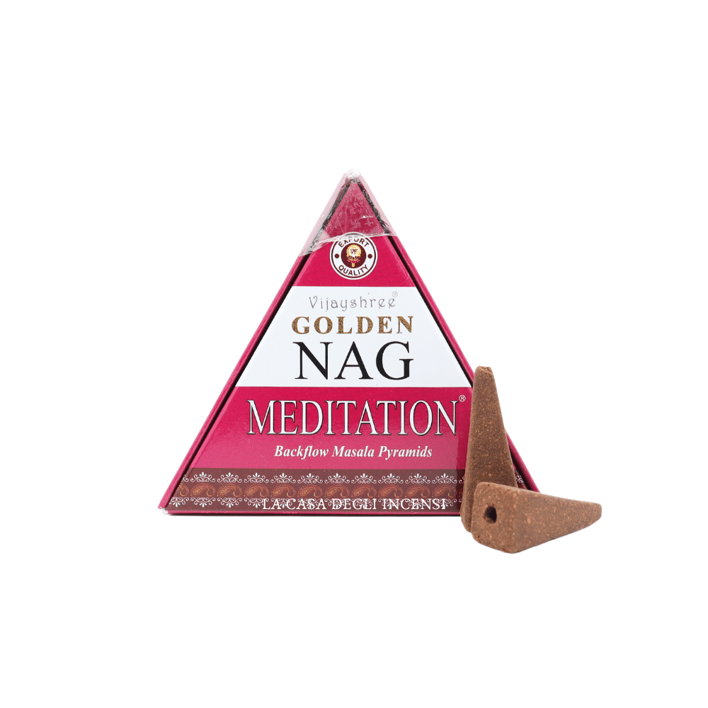 Meditazione - Coni Riflusso - Vijayshree Golden Nag - 10pz