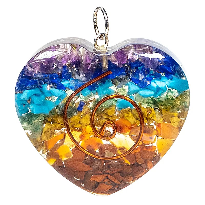 Ciondolo in Orgonite dei 7 Chakra - Cuore
