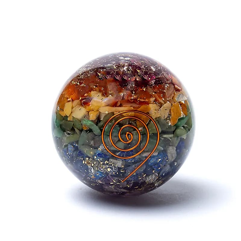 Sfera di Orgonite dei 7 Chakra