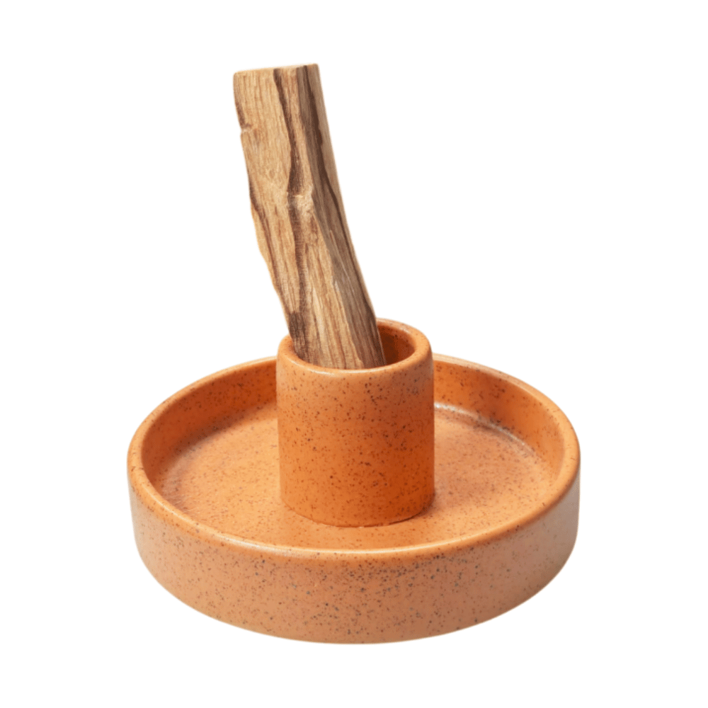 Porta Palo Santo in ceramica - Arancio
