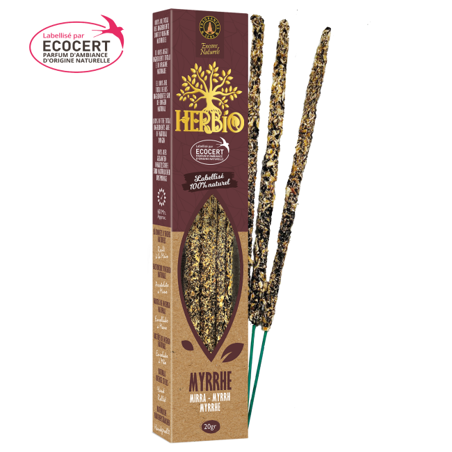 Mirra - Bastoncini di incenso Herbio - Ecologici - 20g