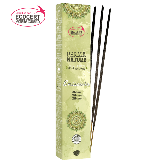 Olibano (Boswellia) - Bastoncini di incenso - Perma Nature - Certificati Ecocert - 15g