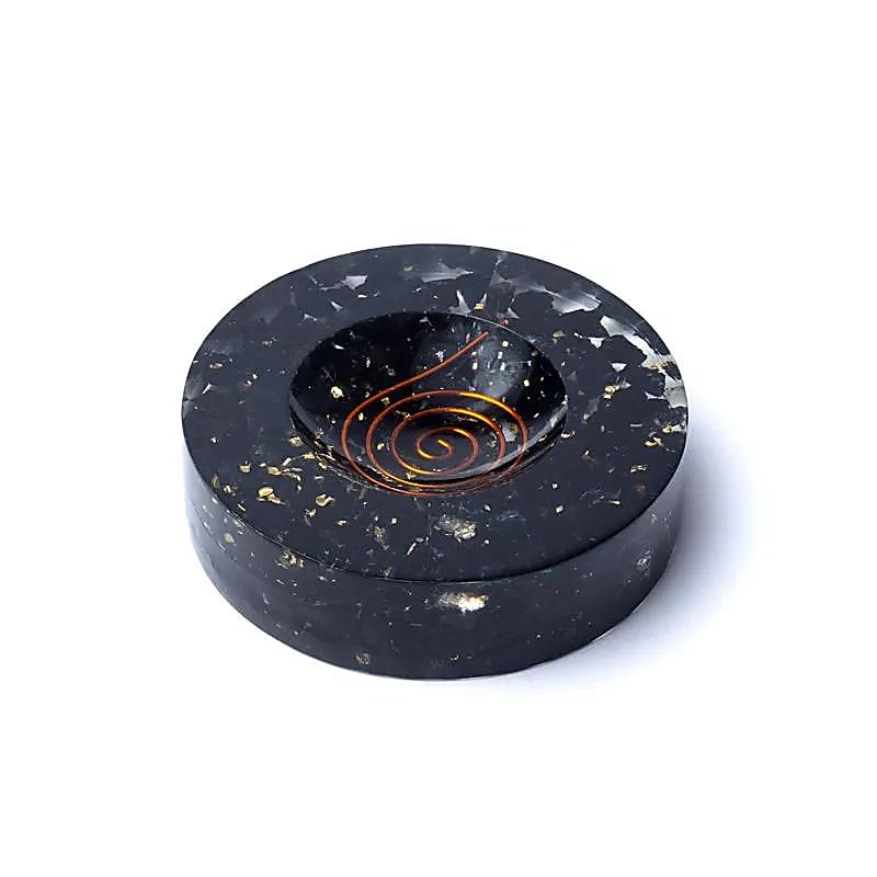 Supporto per Sfere in Orgonite con Tormalina – Protezione e Radicamento