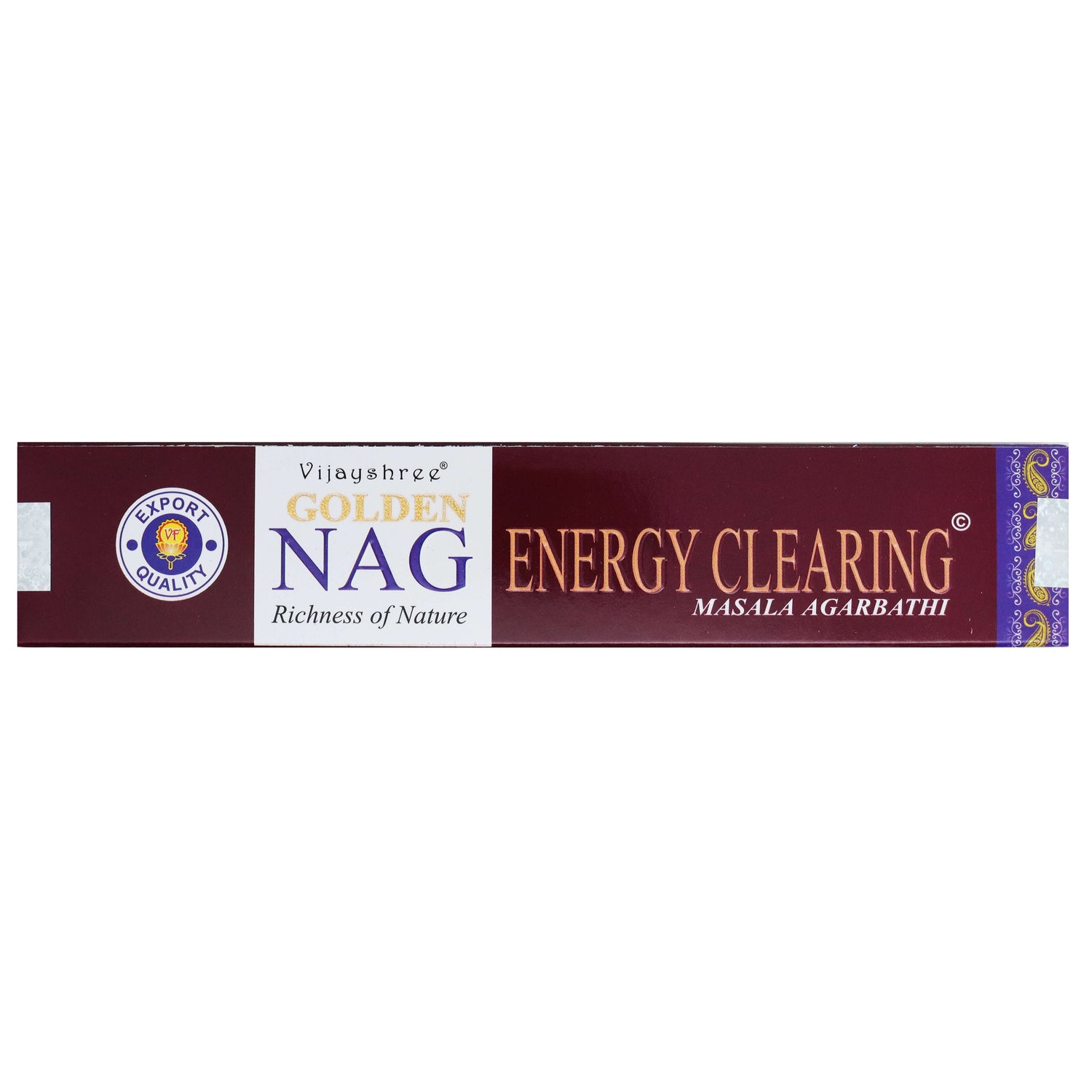 Purificazione Energetica - Bastoncini di Incenso - Vijayshree Golden Nag - 15g
