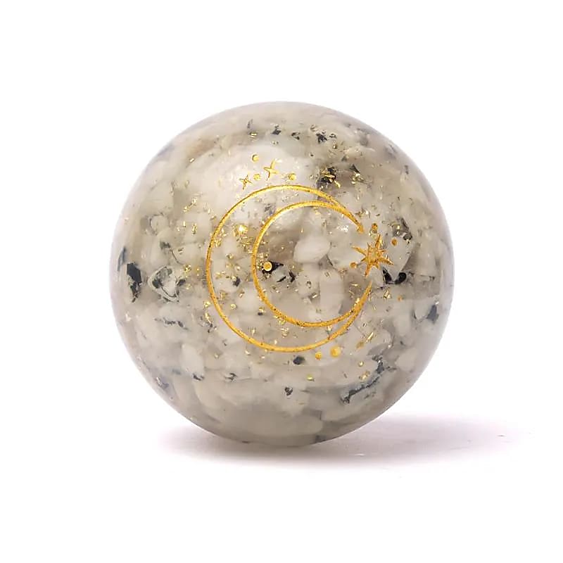 Sfera di Orgonite e Pietra di Luna - Luna