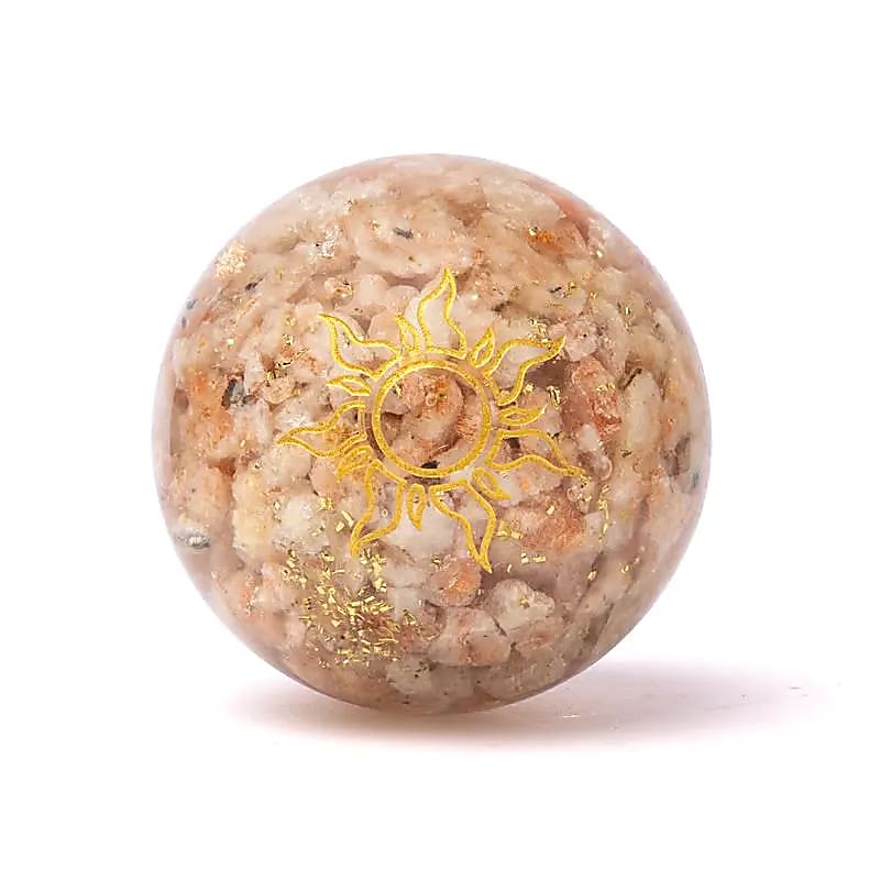 Sfera di Orgonite e Pietra del sole - Sole