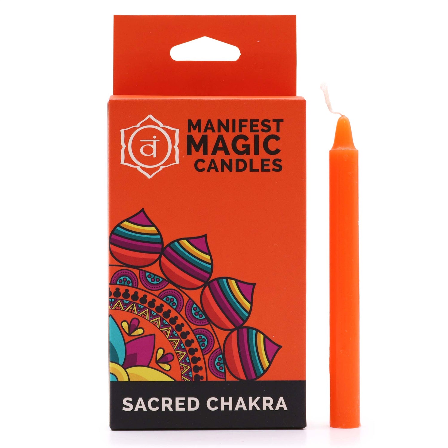 Set 12 Candele arancioni per rituali - 2 Chakra