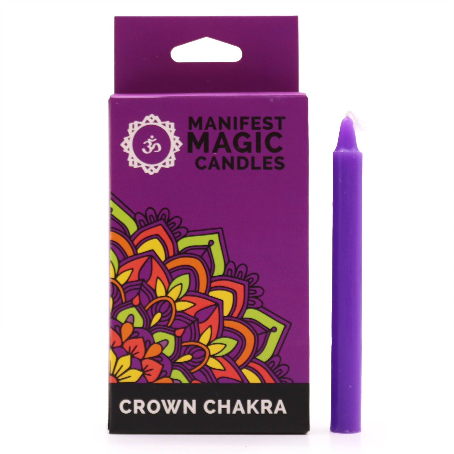 Set 12 Candele viola per rituali - 7 Chakra
