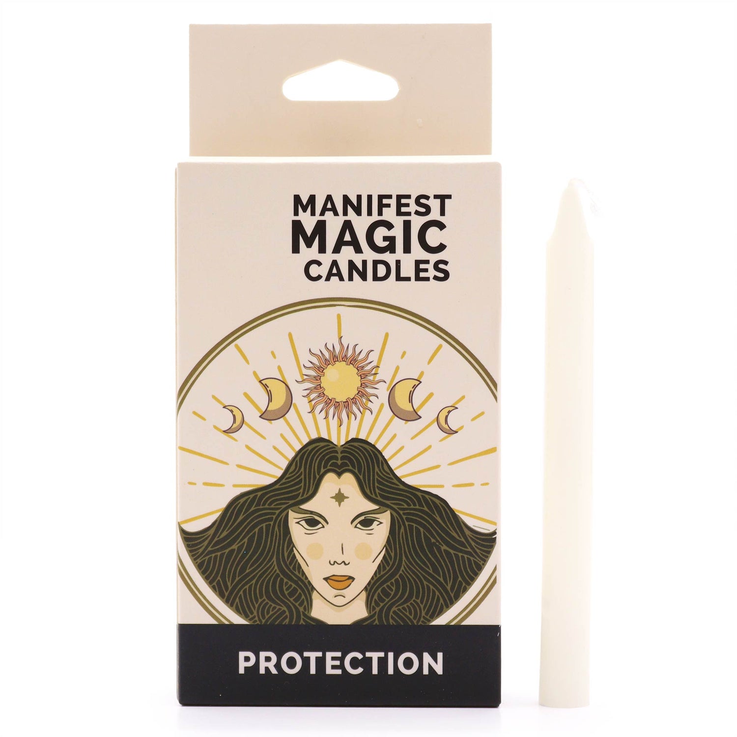 Set 12 Candele bianche - Protezione