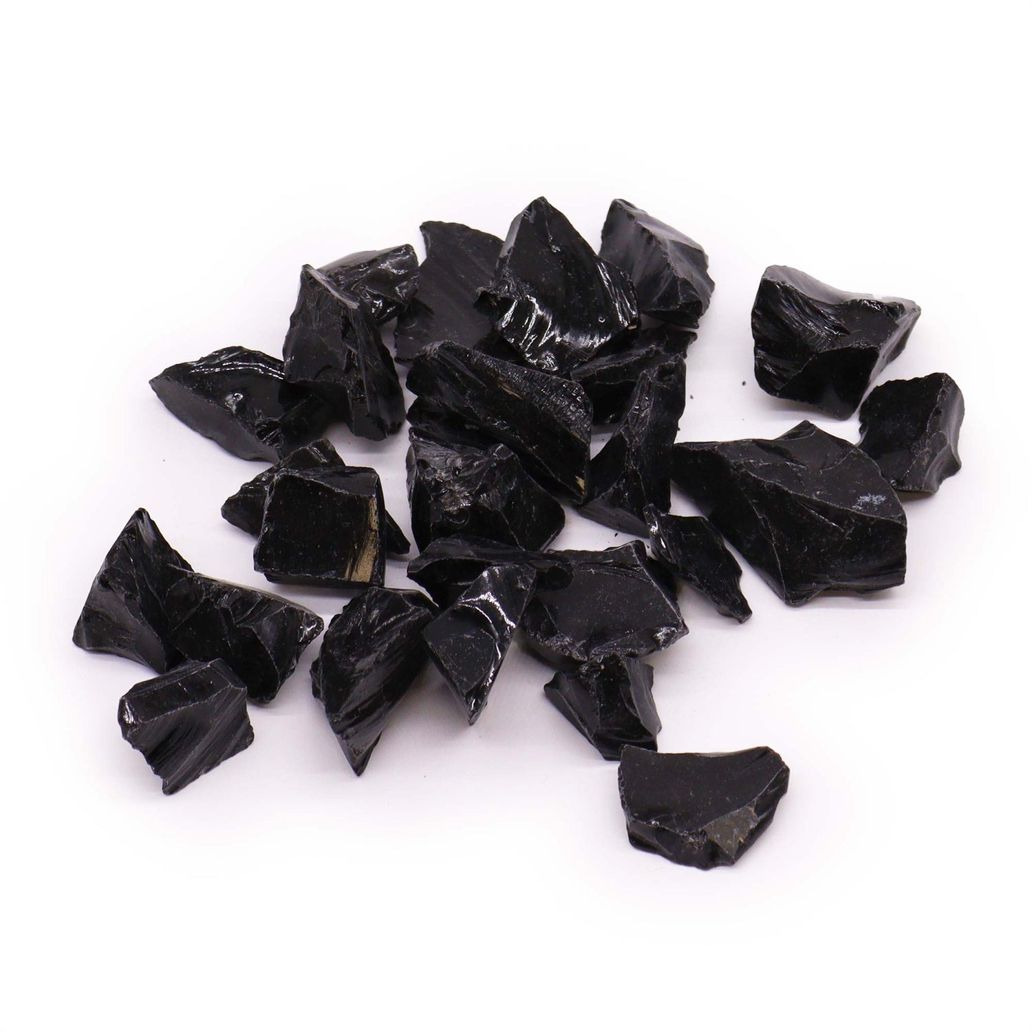 Pietra Grezza di Ossidiana Nera 2,5–4 cm – Protezione e Radicamento