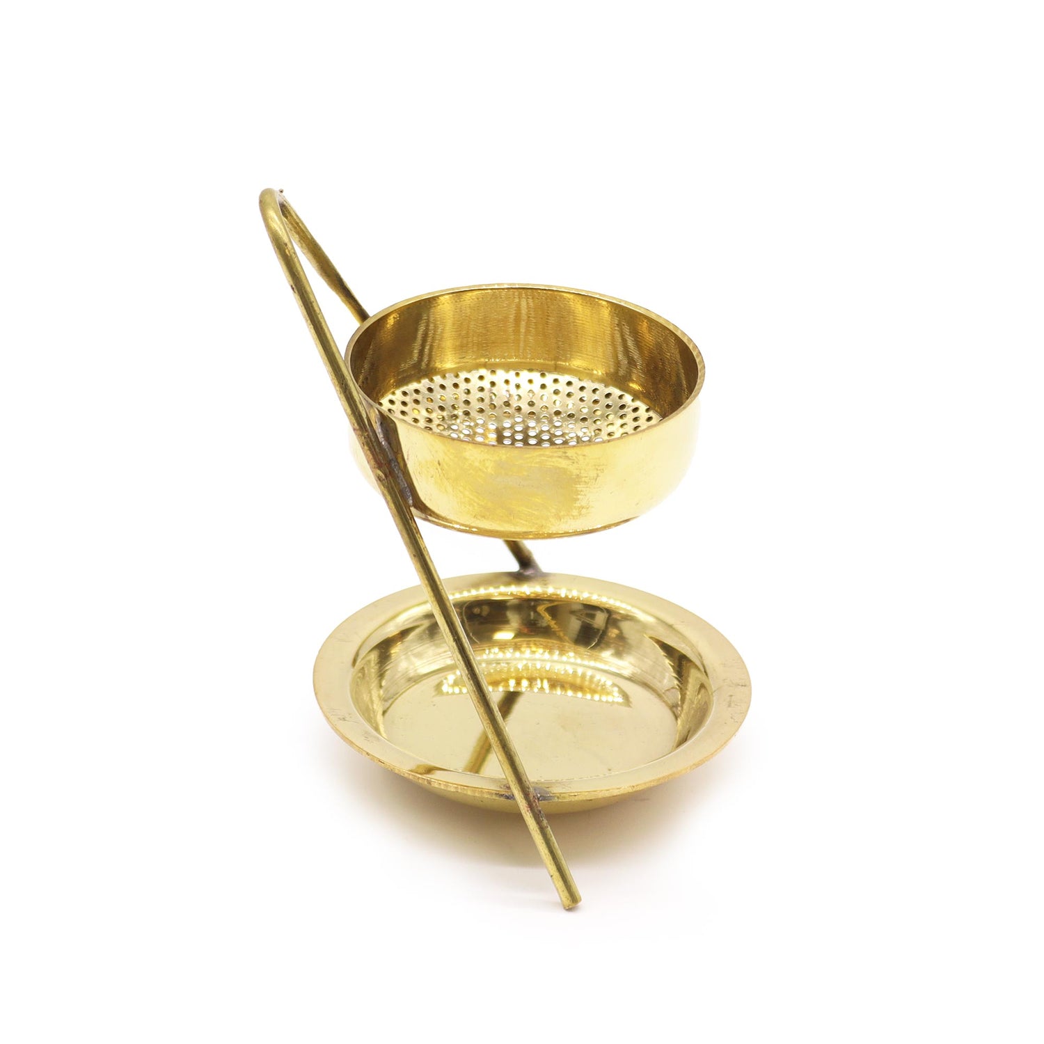 Bruciatore per Resine con lumino in Ottone Placcato – Altezza Fissa - Oro