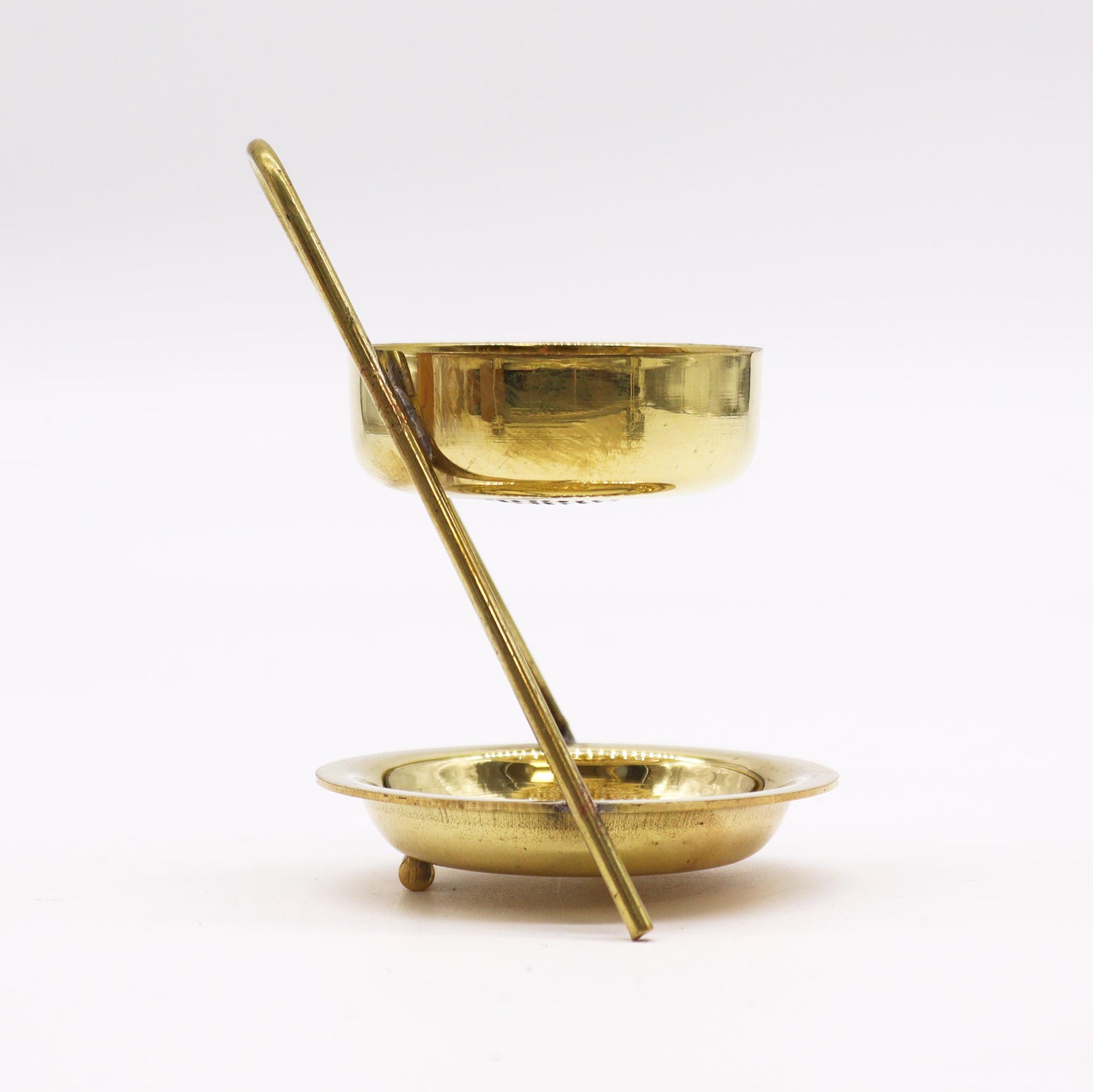 Bruciatore per Resine con lumino in Ottone Placcato – Altezza Fissa - Oro