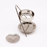 Bruciatore per Resine con lumino in Ottone Placcato in Argento