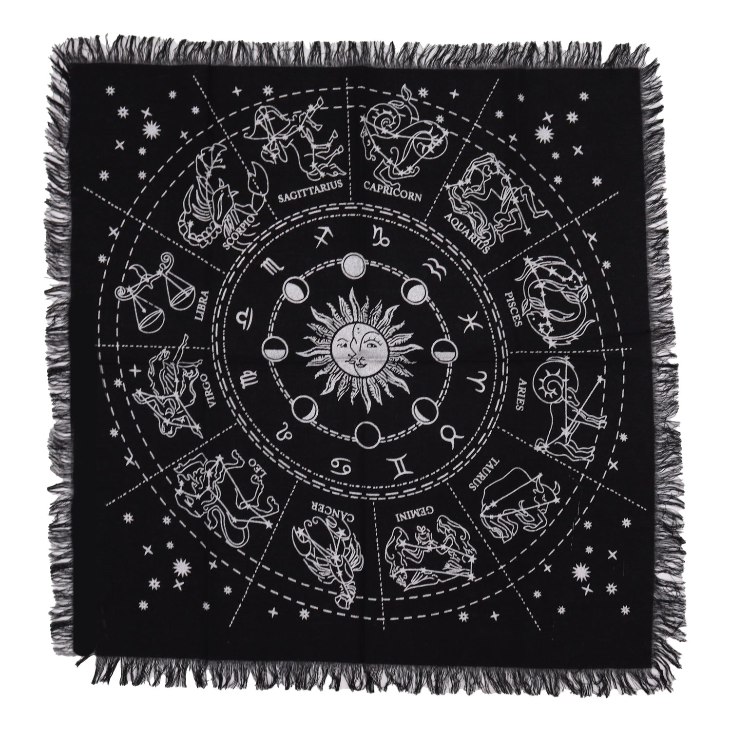 Tovaglia Altare Esoterico Oroscopo Zodiacale 50x50 cm