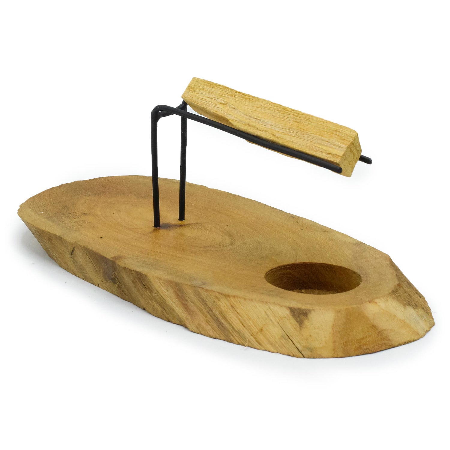 Porta Palo Santo e Smudge in Legno Naturale