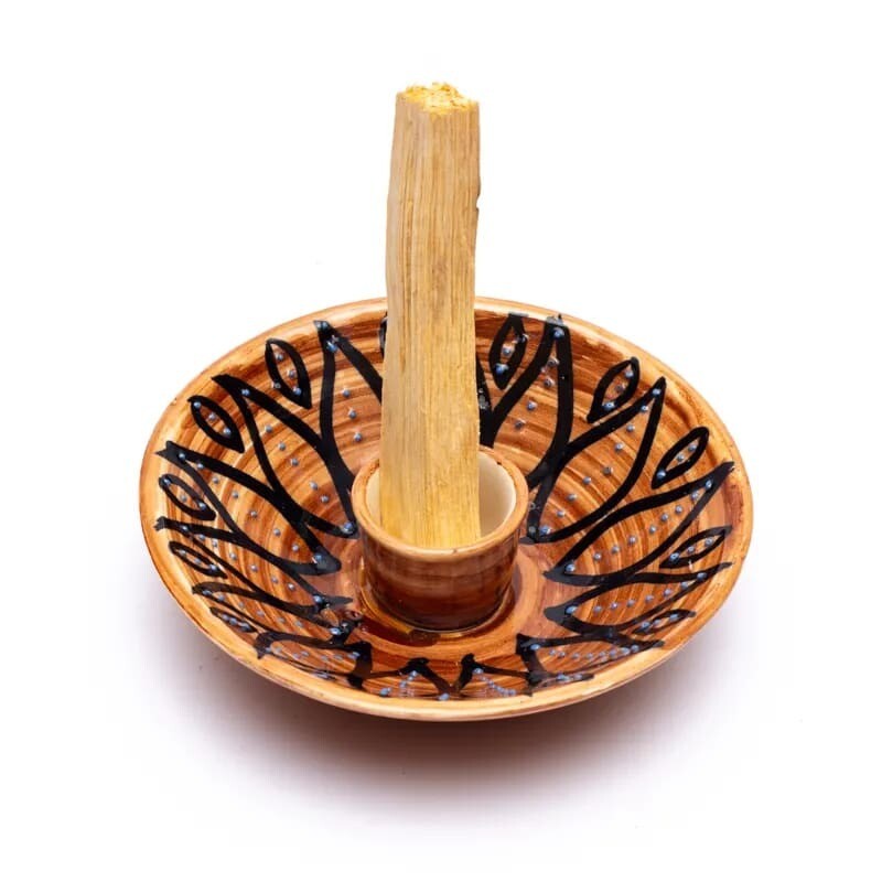 Porta Paletto di Palo Santo in ceramica - Marrone - immagine