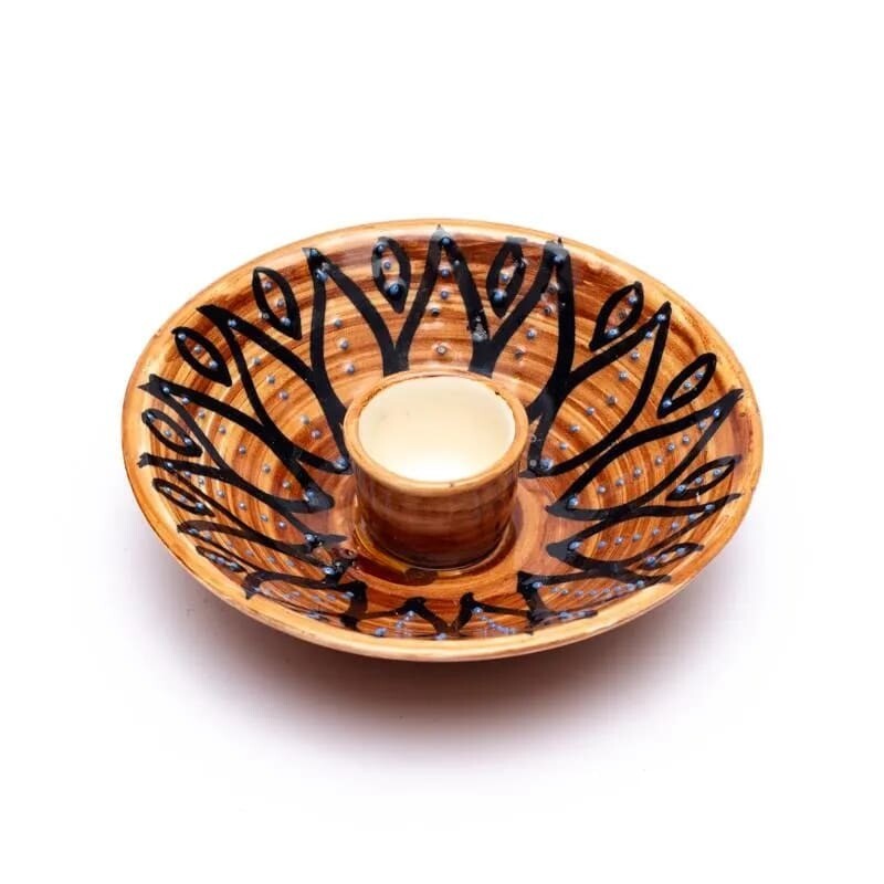Porta Paletto di Palo Santo in ceramica - Marrone - dettaglio
