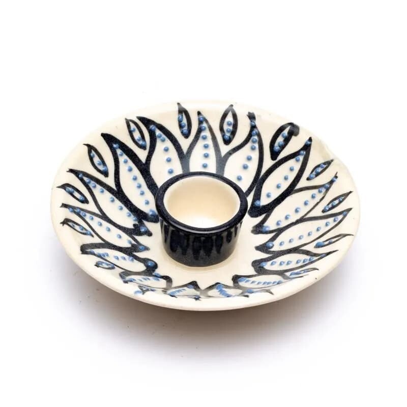 Porta Paletto di Palo Santo in ceramica - Bianco - dettaglio