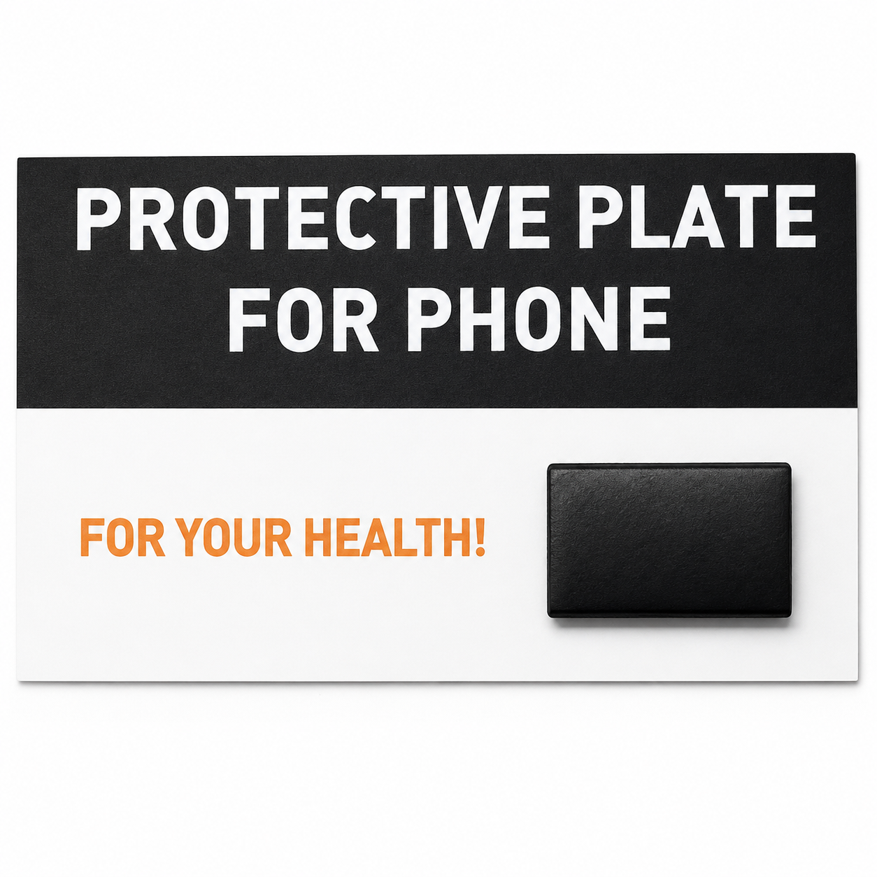 Piastra Adesiva rettangolare in Shungite per Telefono – Protezione Energetica 2 cm