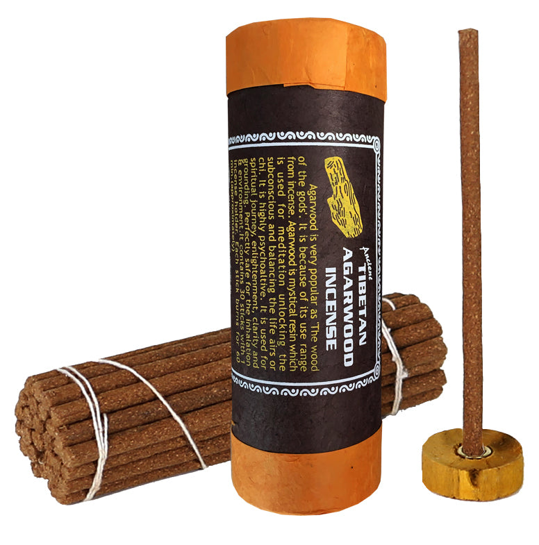 Legno di Agar - 30 Bastoncini di incenso Tibetano Premium - 35g