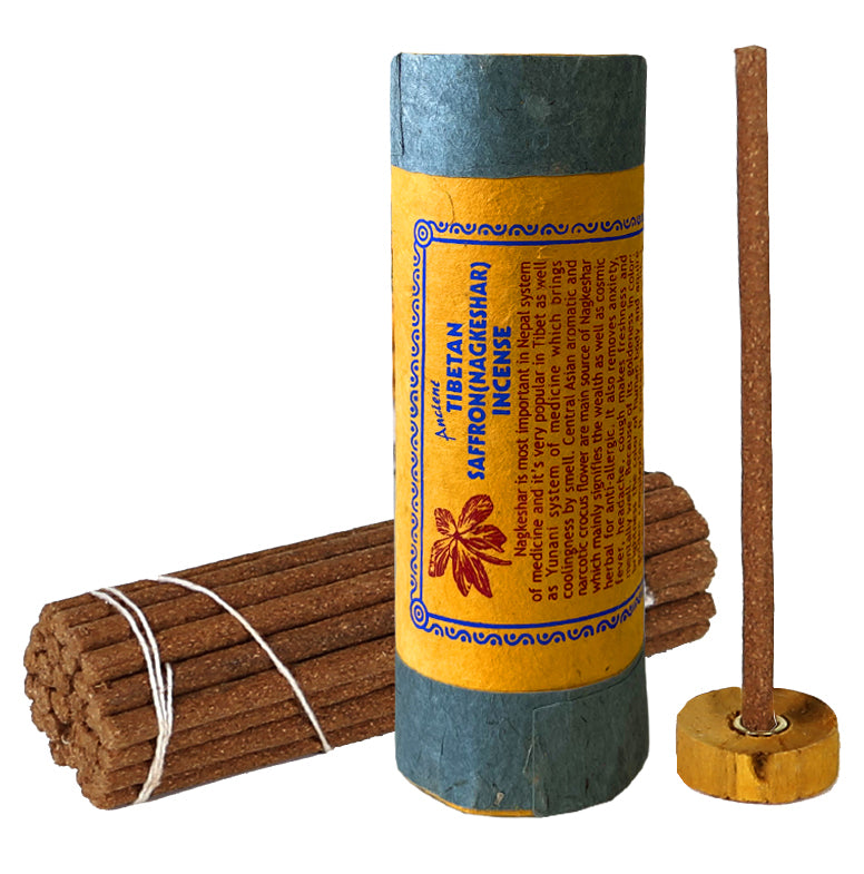 Zafferano - 30 Bastoncini di incenso Tibetano Premium - 35g
