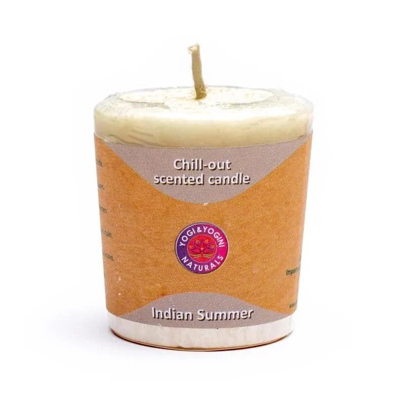 Candela votiva alla stearina al Nag champa, Basilico e Cardamomo