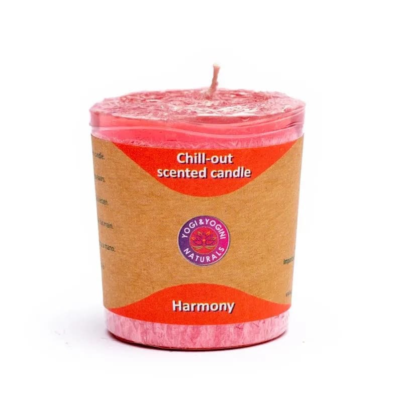 Candela votiva alla stearina al Limone, Palmarosa e Legno di Rosa