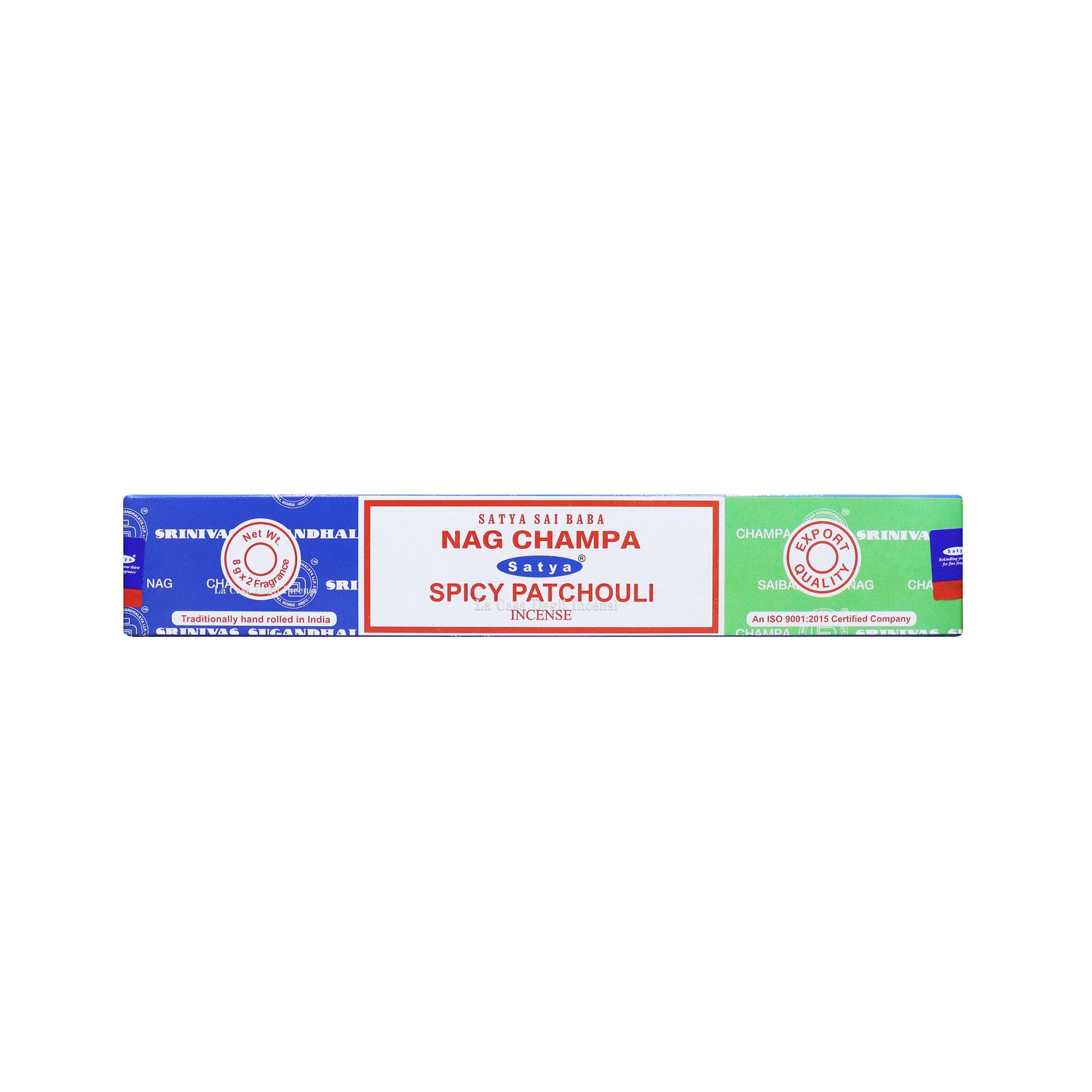Nag Champa e Patchouli Speziato - Bastoncini d'incenso - Satya Sai Baba - 16g