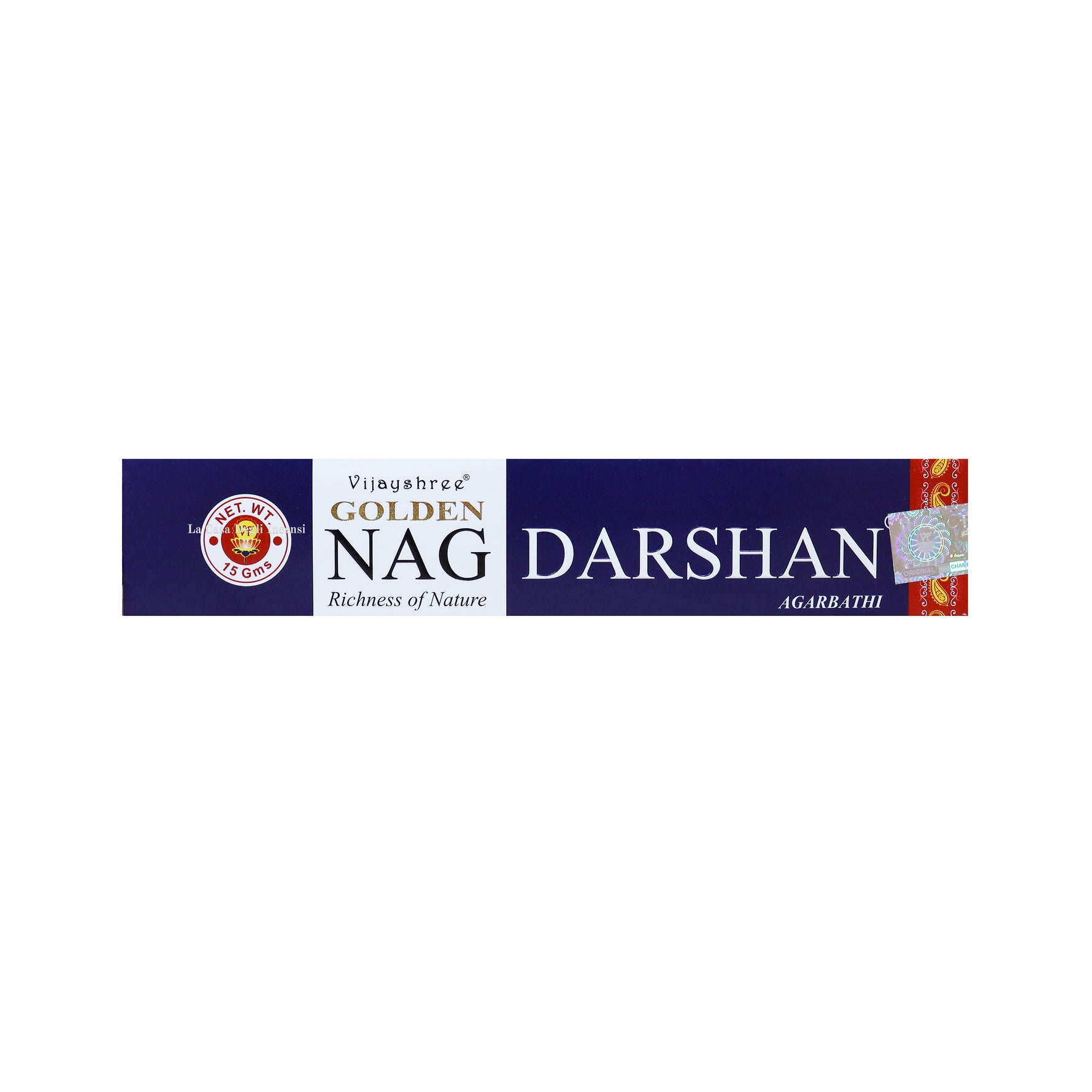 Darshan - Bastoncini di Incenso - Vijayshree Golden Nag - 15g