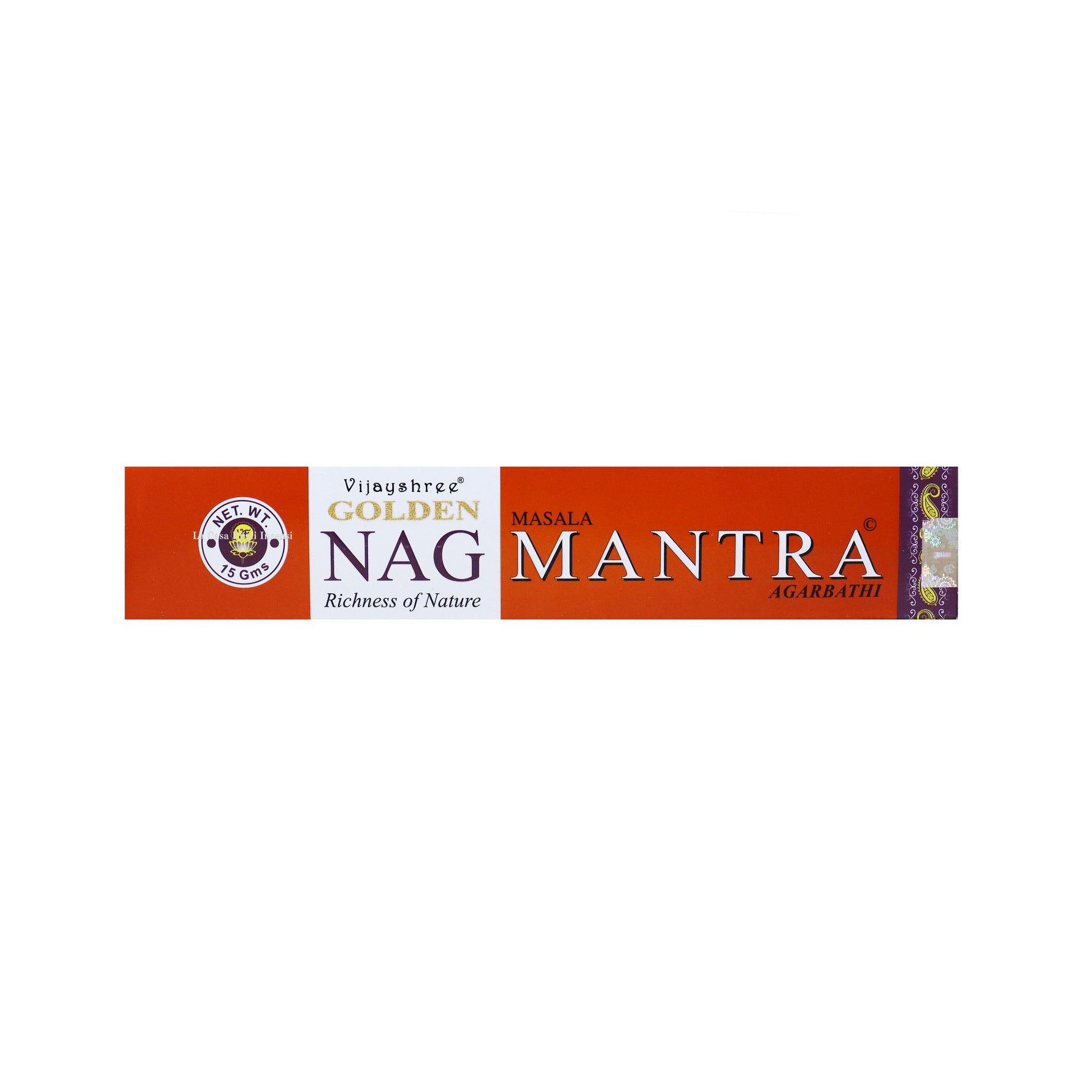 Mantra - Bastoncini di Incenso - Vijayshree Golden Nag - 15g (27396003)