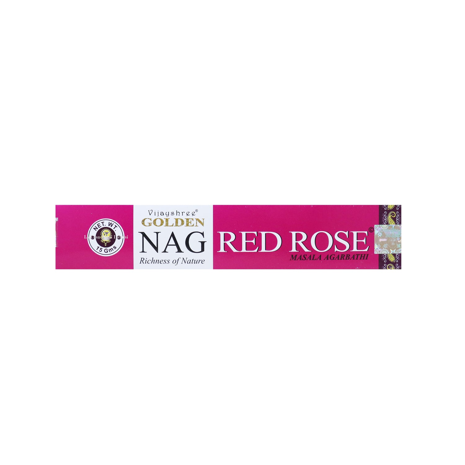 Rose Rosse - Bastoncini di Incenso - Vijayshree Golden Nag - 15g