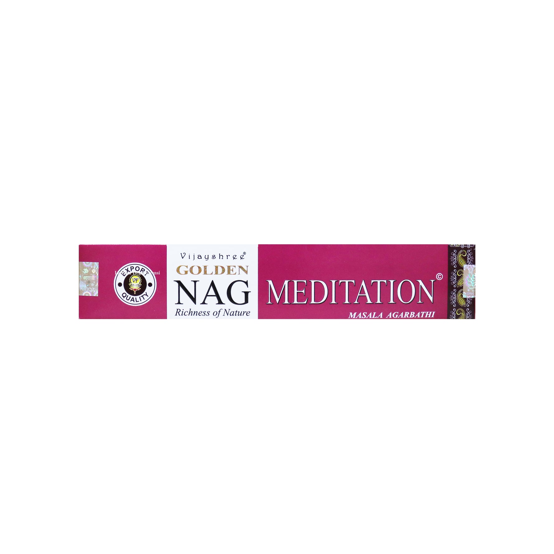 Meditazione - Bastoncini di Incenso - Vijayshree Golden Nag - 15g (27396011)