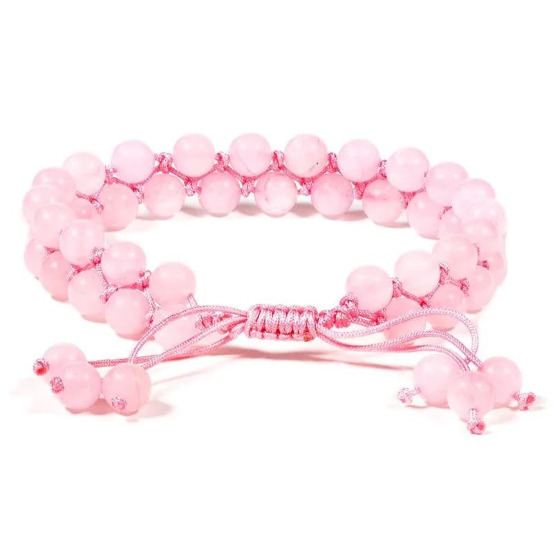 Bracciale regolabile in Quarzo rosa