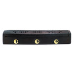 Scatola porta incenso in legno nero - Ying - Yang