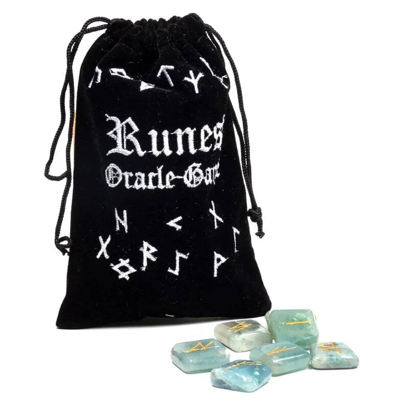 Set Oracolo - 25 Rune in Acquamarina