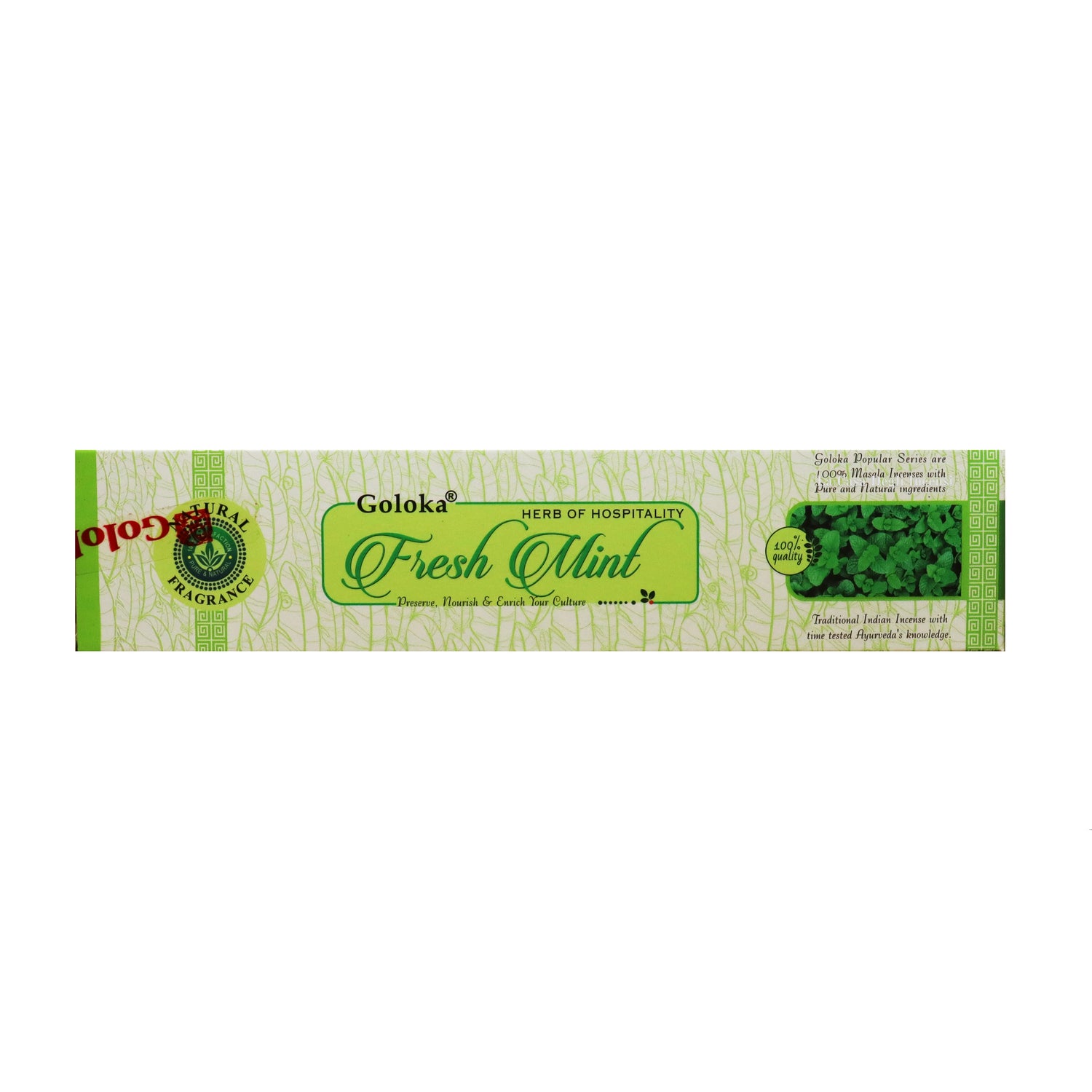 Menta Fresca - Bastoncini di incenso Goloka - 15g