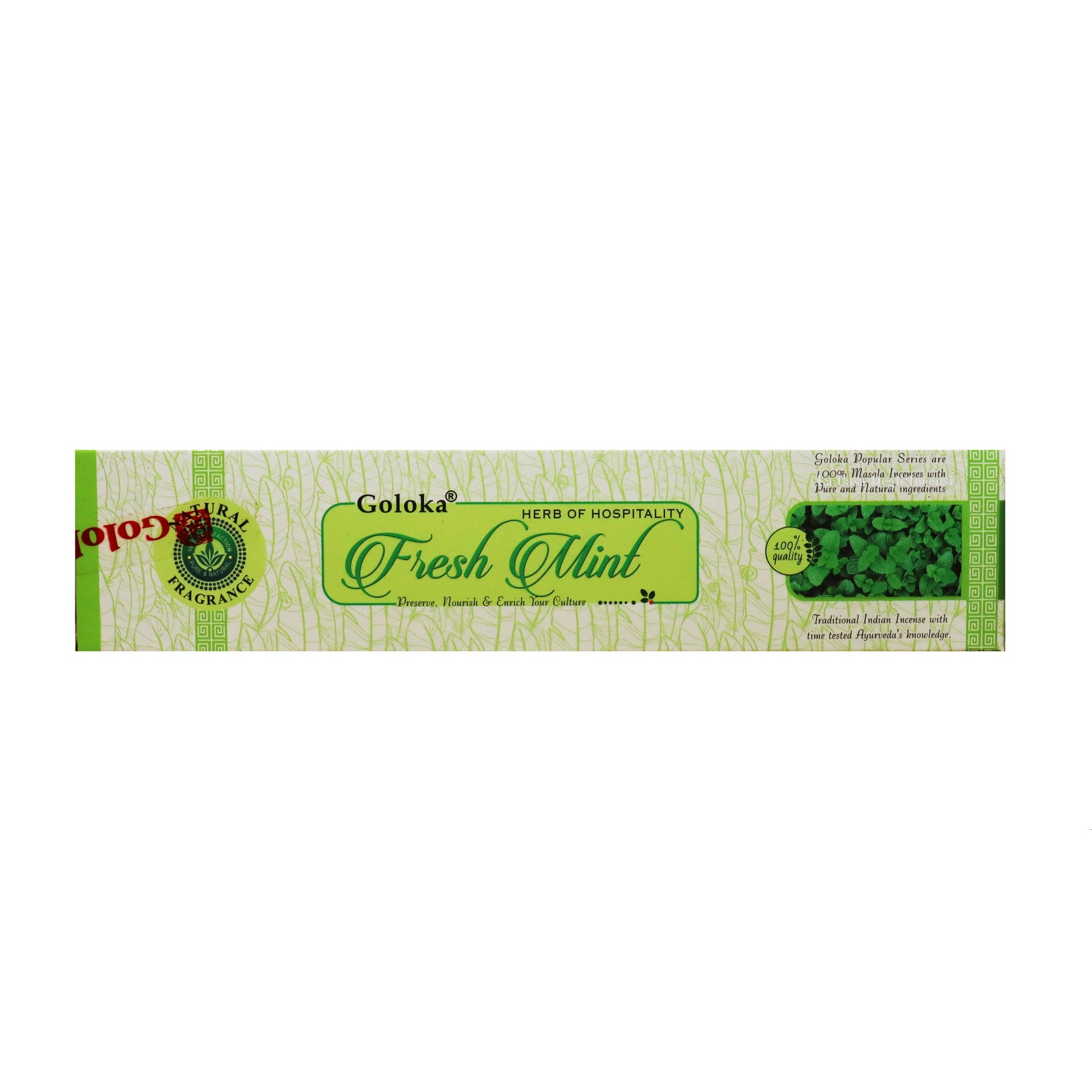 Menta Fresca - Bastoncini di incenso Goloka - 15g